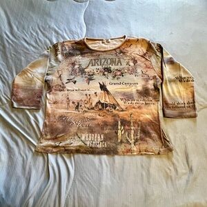 Arizona Graphic Top - Brown